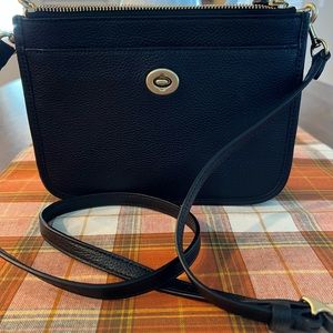 Coach pebble leather black cross body
